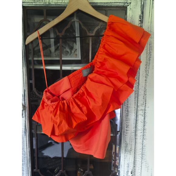 NWT Sunday in Brooklyn Ruffled One-Shoulder Top - XL - Picture 6 of 6
